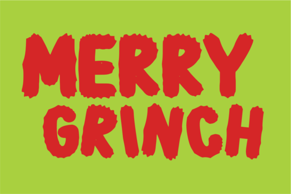 Baby Grinch Font PNG with transparent background - Preview 1