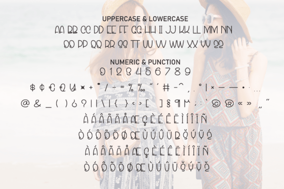 Beach Stylish Font PNG with transparent background - Preview 6