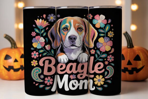 beagle mom 20oz tumbler wrap seamless sublimation skinny tumbler dog breed gift