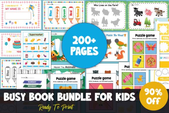 Busy Book Mega Bundle – 200+ Printable