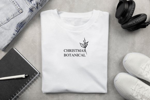 Christmas Botanical Line Art Bundle Font - Preview 4