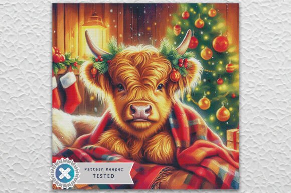 Christmas Cow Cross Stitch Pattern PDF