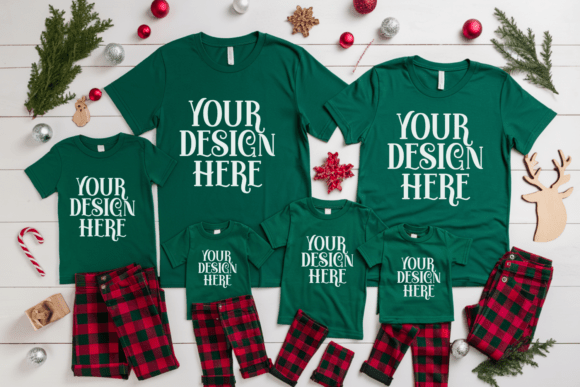 Christmas Family Group T-Shirt Mockups