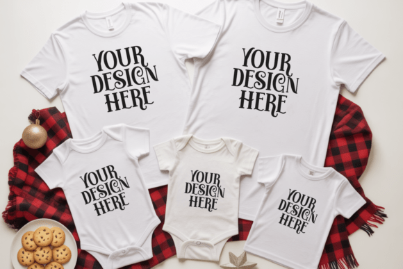 Christmas Family Group T-Shirt Mockups