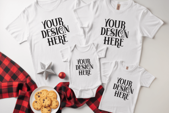 Christmas Family Group T-Shirt Mockups