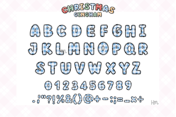Christmas Gingham Font - Preview 2