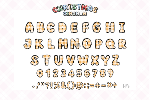 Christmas Gingham Font - Preview 3
