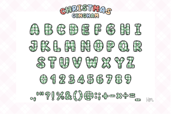 Christmas Gingham Font - Preview 4