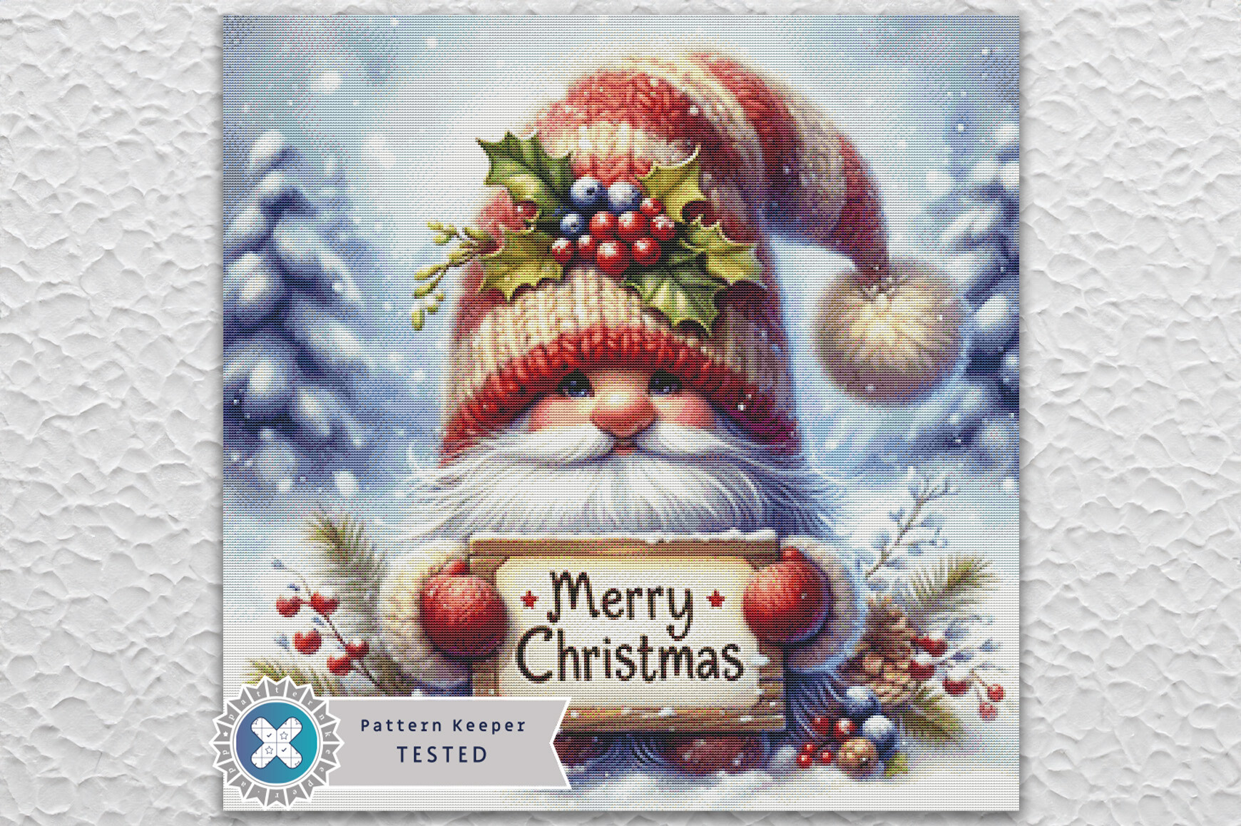 Christmas Gnome Cross Stitch Pattern PDF