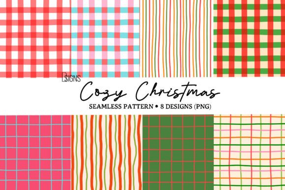 Cozy Christmas Background Pattern Bundle