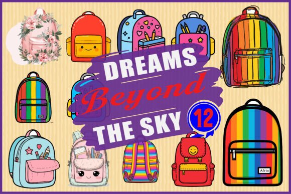 Cute Backpack Clipart Bundle