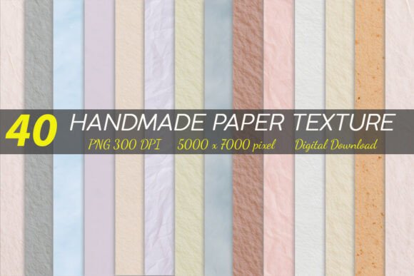 Digital Handmade Paper Texture Bundle