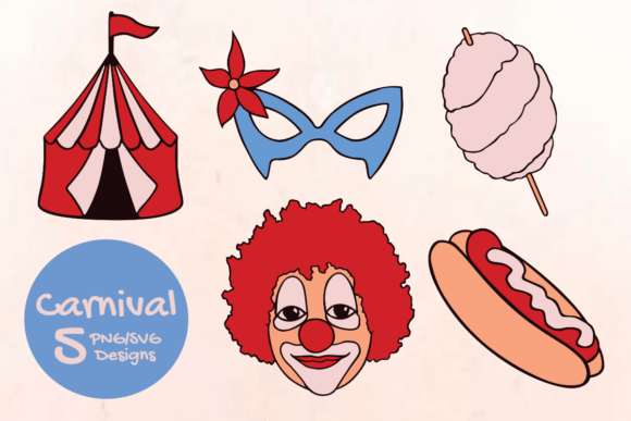 Fairground Fun Doodle Bundle Gráfico Manualidades Por Whimsy & Wonders