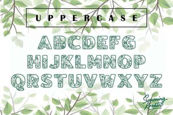 Flory Spring Font PNG with transparent background - Preview 1