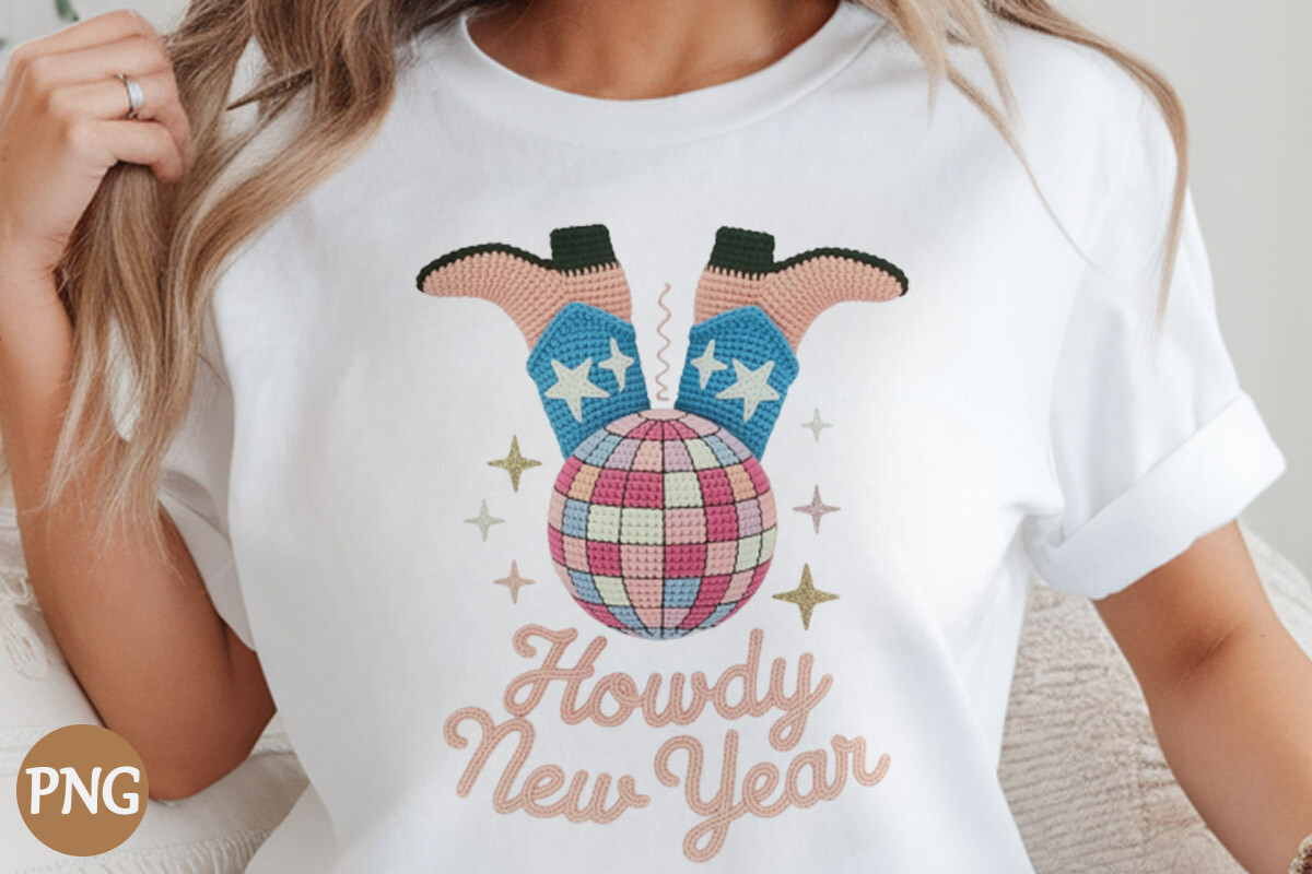Howdy New Year Crochet PNG