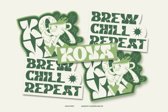 Kova Font PNG with transparent background - Preview 4