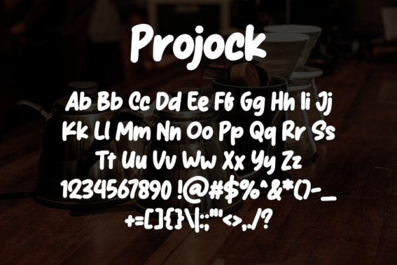 Projock Font PNG with transparent background - Preview 1
