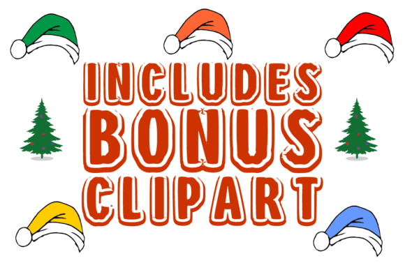 Santa Cartoon Font PNG with transparent background - Preview 2