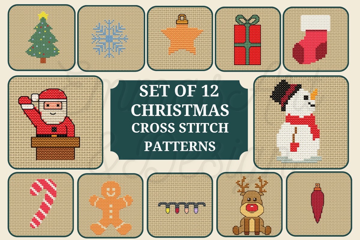 12 Christmas Cross Stitch Patterns