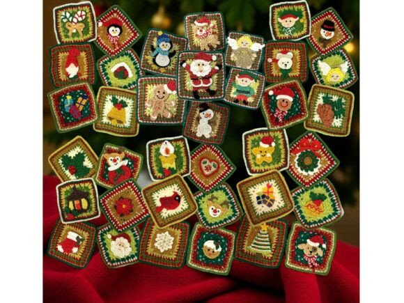38 Christmas Granny Squares Crochet