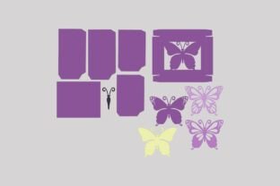 3D Butterfly Gift Box Template: Layered Paper Treat · Creative Fabrica