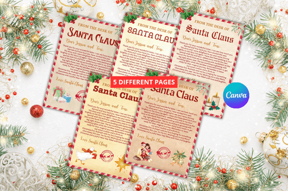 5 Letter from Santa Template Bundle