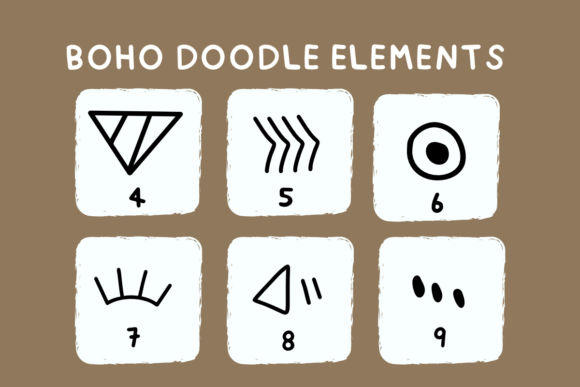 Boho Doodle Elements Font - Preview 6