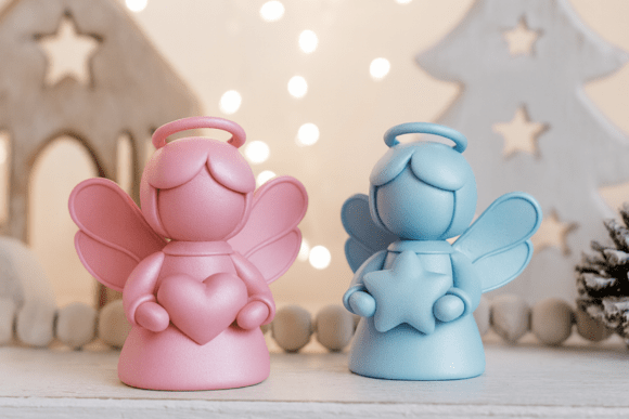 Cute Christmas Angel Figure Set - Image 1
