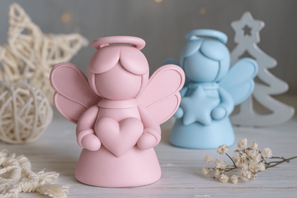 Cute Christmas Angel Figure Set - Image 2