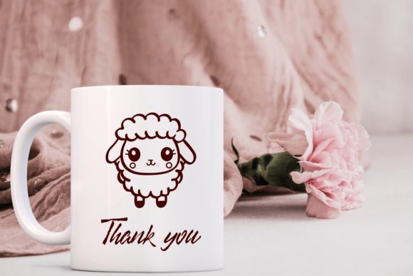 Cute Sheeps Font PNG with transparent background - Preview 6