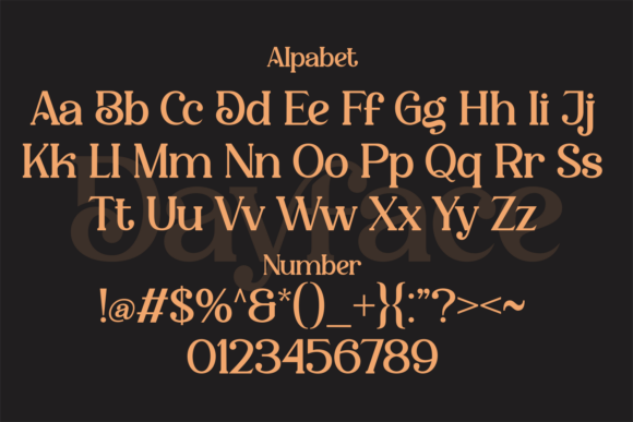 Dayface Font - Preview 4
