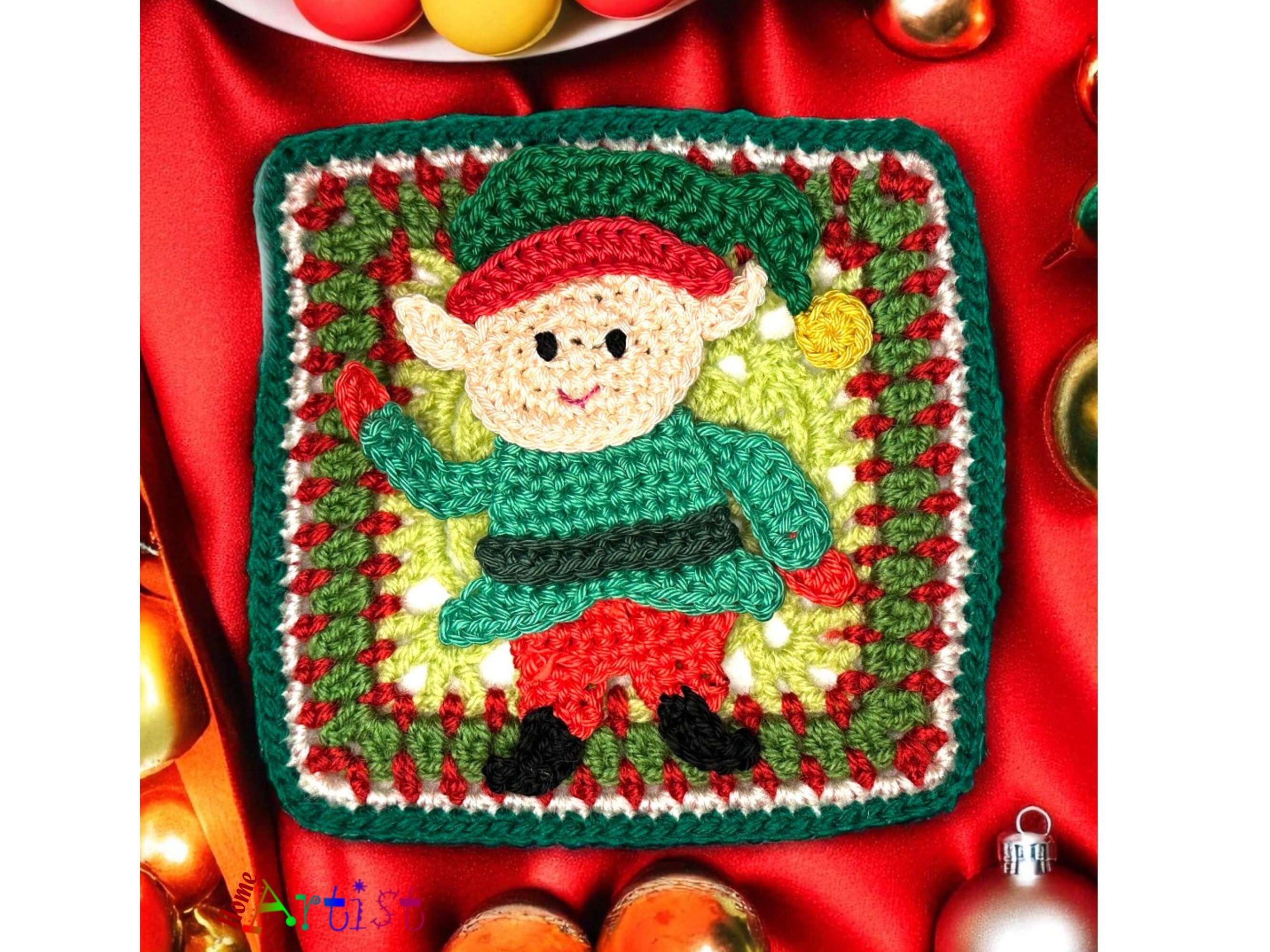 Elf Granny Square Crochet Pattern
