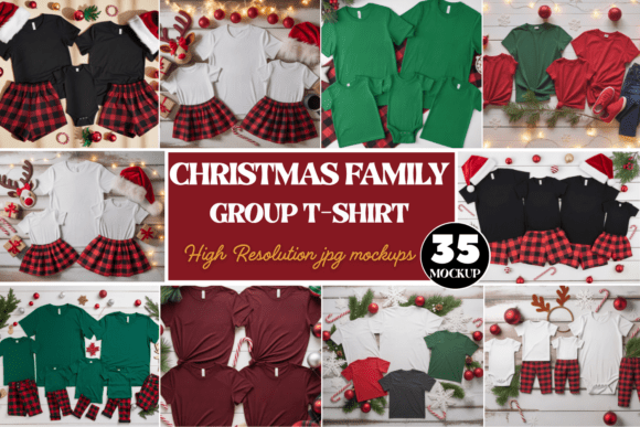 Family Group T-Shirt Mockups Bundle