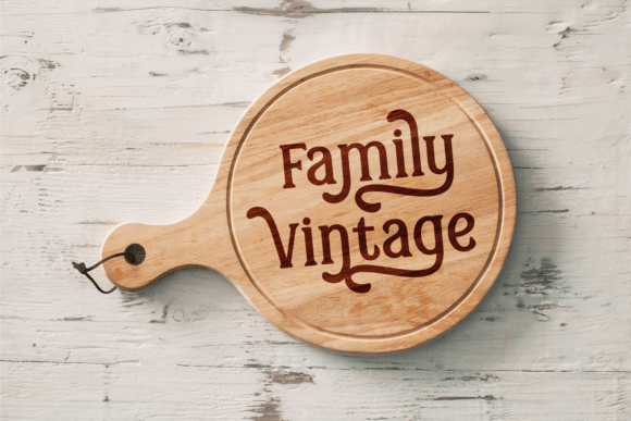 Family Vintage Font PNG with transparent background - Preview 1