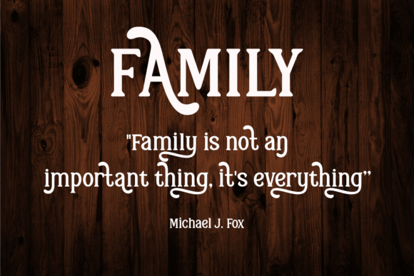 Family Vintage Font PNG with transparent background - Preview 2