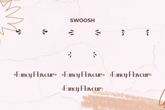 Fancy Flavour Font PNG with transparent background - Preview 5