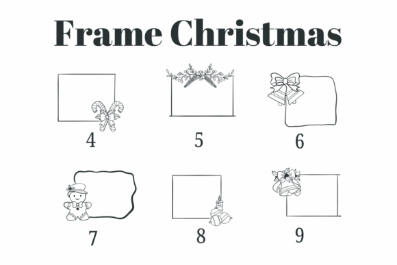 Frame Christmas Font PNG with transparent background - Preview 3