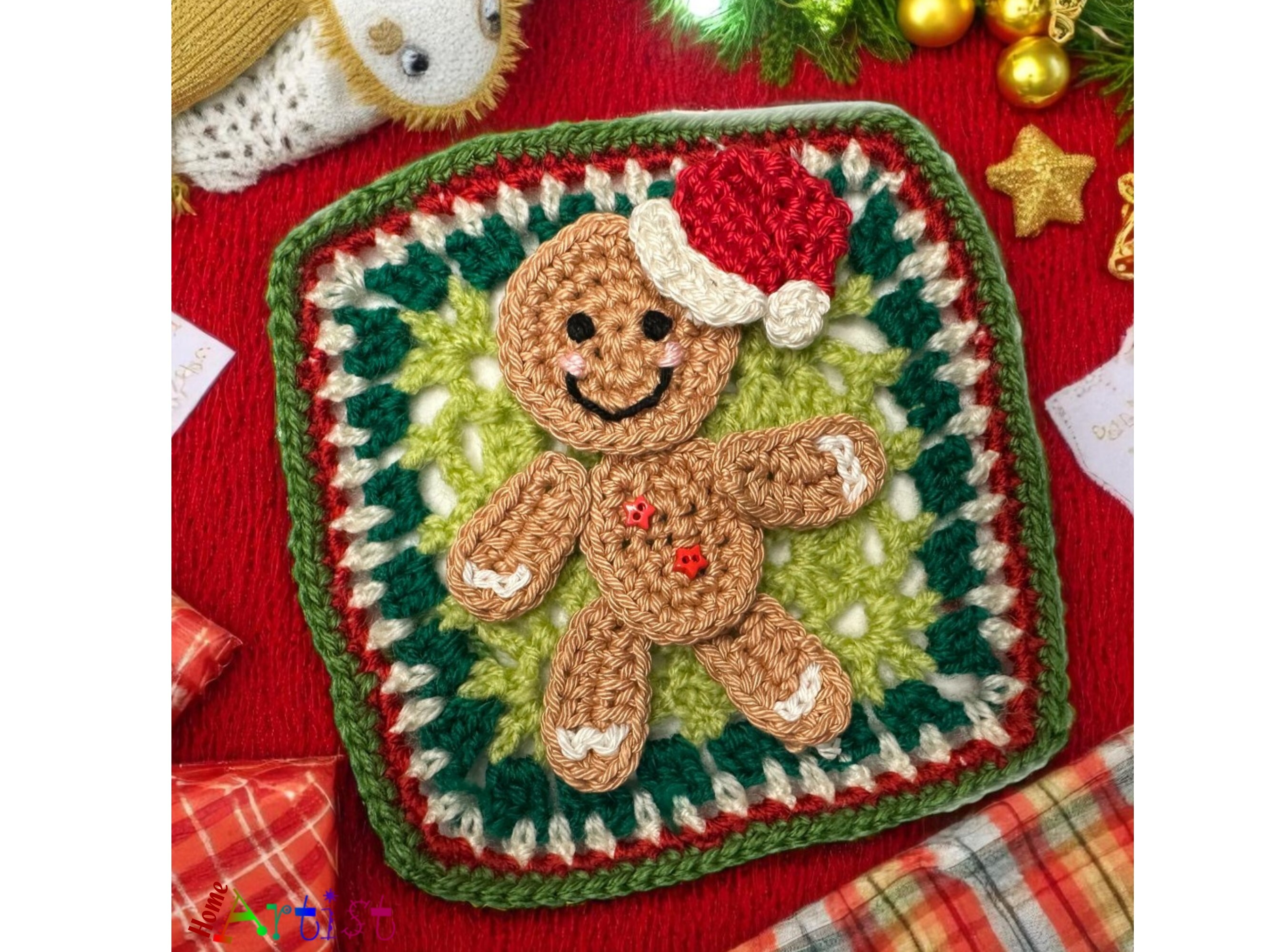 Gingerbread Granny Square Crochet