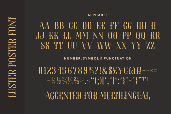 Luster Poster Font PNG with transparent background - Preview 4