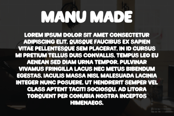 Manu Made Font PNG with transparent background - Preview 2