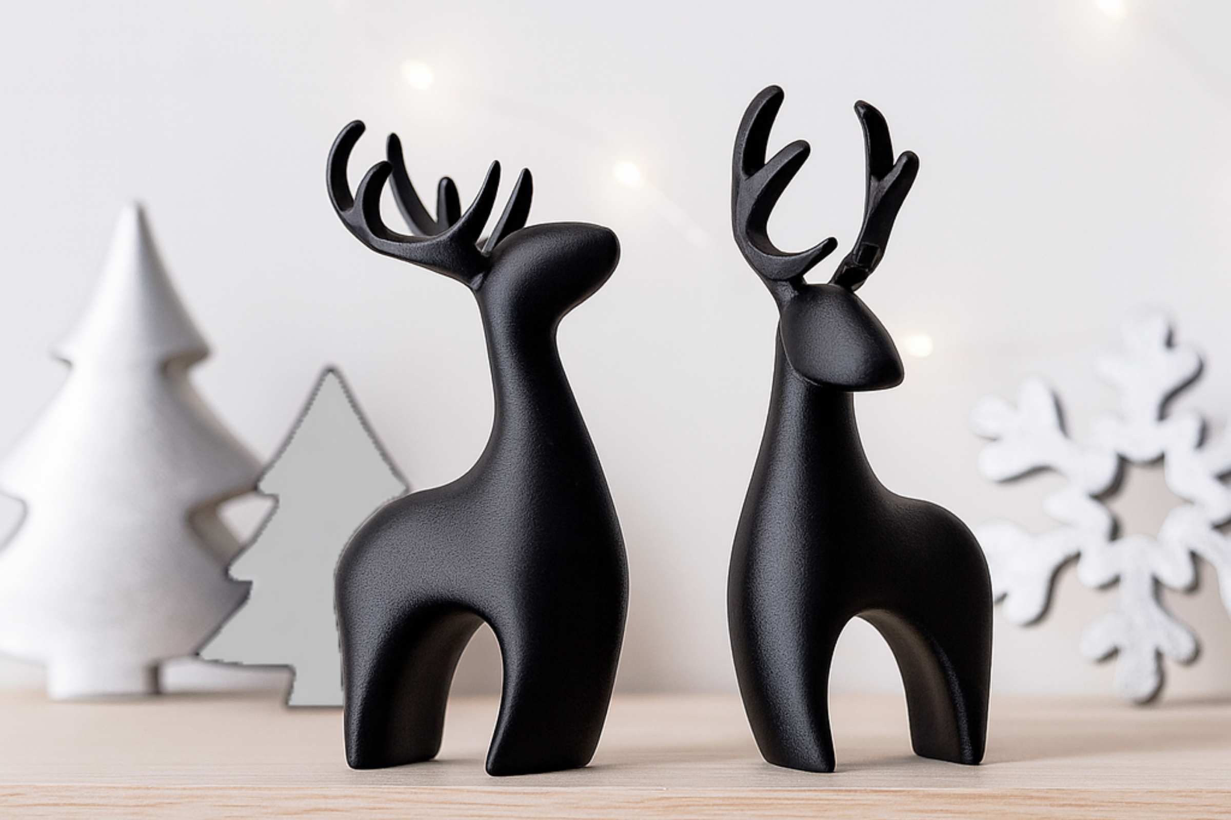 Modern Deer Set 2 Pcs - 3D Printable Christmas Reindeer STL Files - Image 4