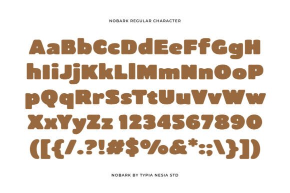 Nobark Font PNG with transparent background - Preview 1