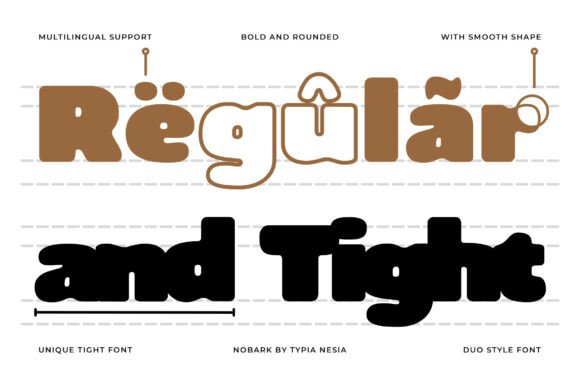 Nobark Font PNG with transparent background - Preview 3
