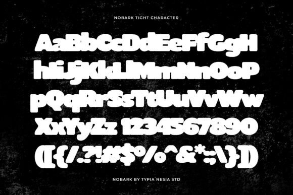 Nobark Font PNG with transparent background - Preview 4