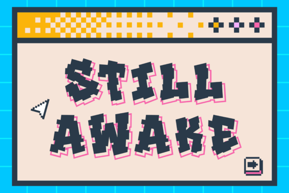 Noise Block Font PNG with transparent background - Preview 1