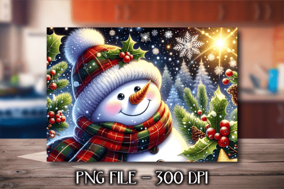 Snowman Christmas Forest Cutting Board