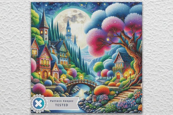 Village Fantasy Cross Stitch Pattern PDF