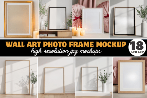 Wall Art Photo Frame Mockup Bundle