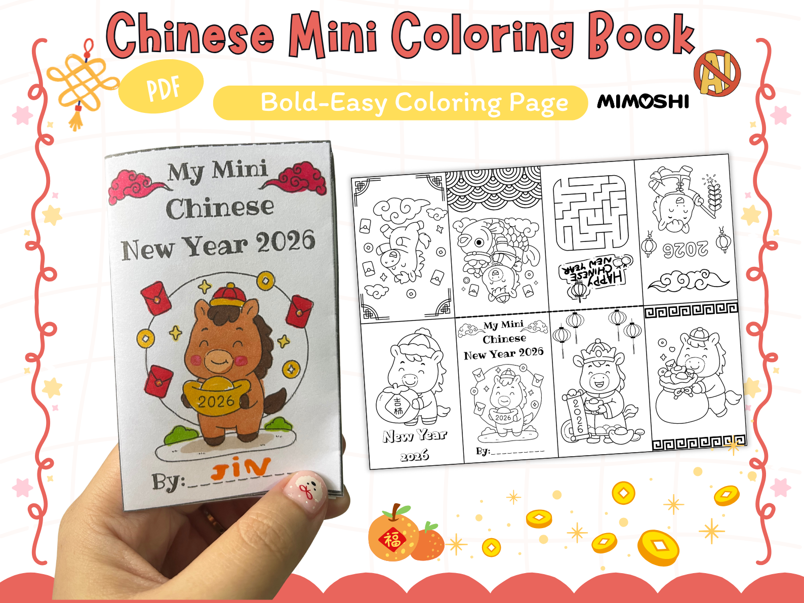 Chinese New Year 2026 Mini Book for Kids