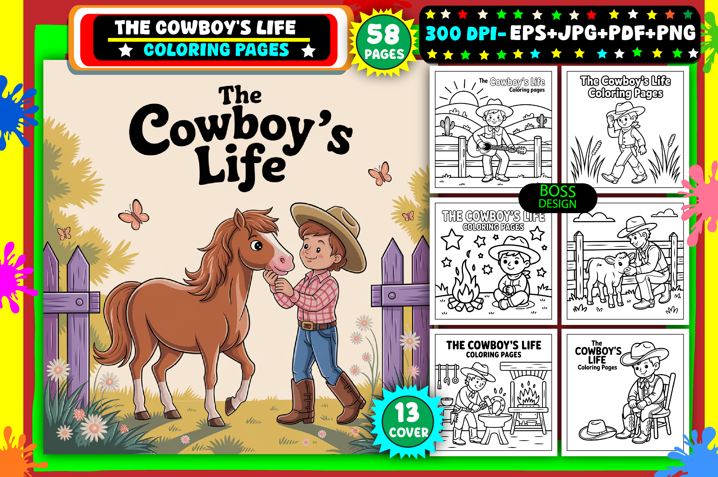 🤠 Cowboys Life Coloring Pages for Adult